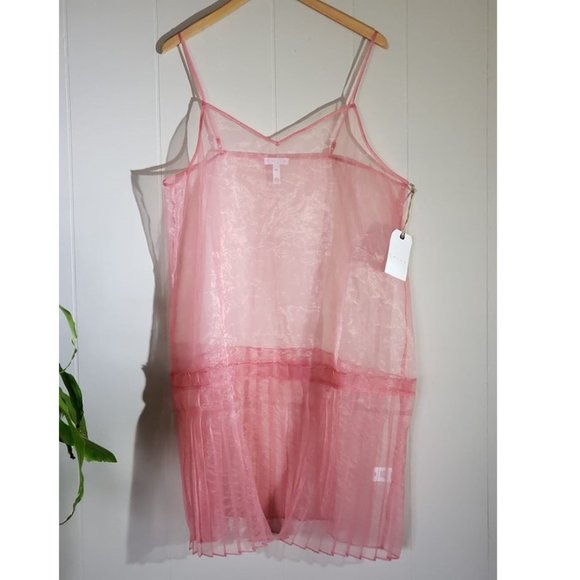 Leith Dresses & Skirts - Sheer Peach Vintage Style Slip Dress